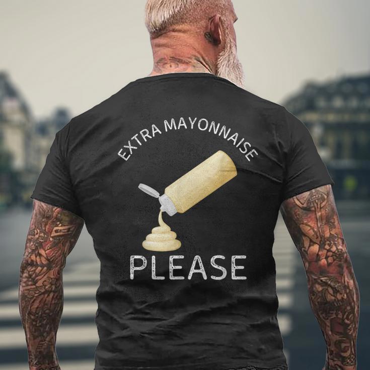 Extra Mayonnaise Please Vintage Food Lover Men's T-shirt Back Print Gifts for Old Men