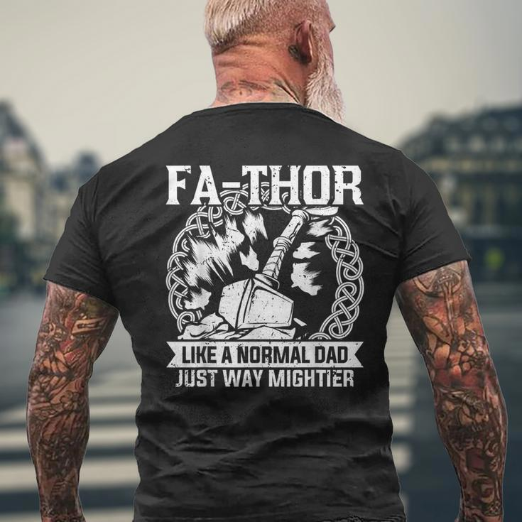 Fa-Thor Fathers Day Fathers Day Dad Father Men's T-shirt Back Print Gifts for Old Men