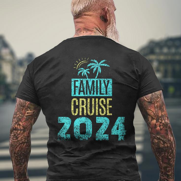Family Cruise 2024 Travel Ship Vacation Men's T-shirt Back Print Gifts for Old Men