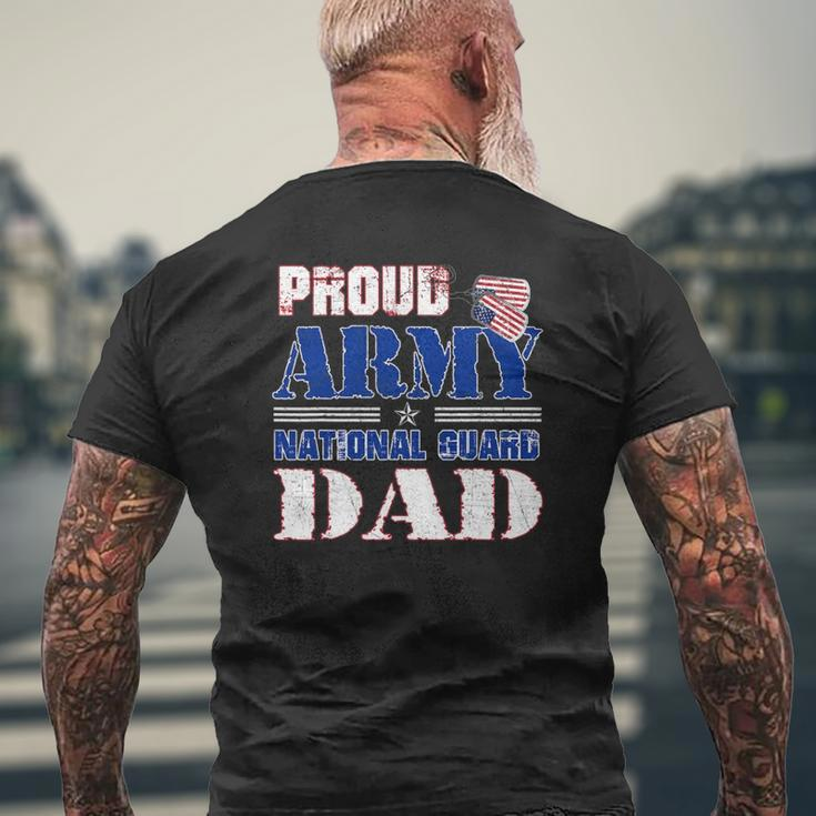 Family Proud Army National Guard Dad Mens Back Print T-shirt Gifts for Old Men
