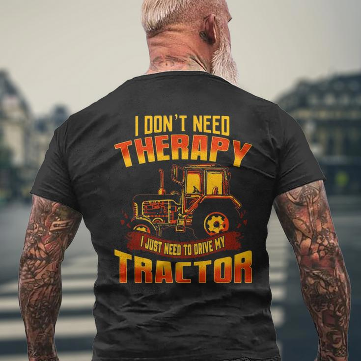 Farmer Tractor Farming Quotes Humor Farm Sayings Men's T-shirt Back Print Gifts for Old Men