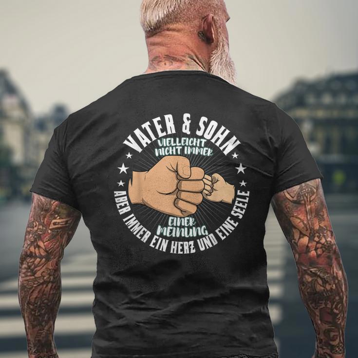 Father & Son Nicht Immer Einer Meinung Father's Day T-Shirt mit Rückendruck Geschenke für alte Männer