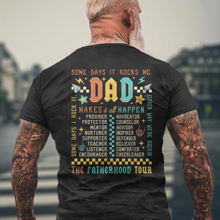 The Fatherhood Tour Dad Joke Rockin' Dad Happy Father's Day Men's T-shirt Back Print Gifts for Old Men