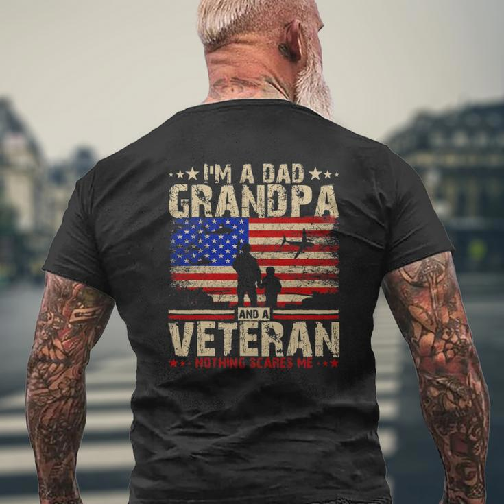 Father's Day 4Th Of July I'm A Dad Grandpa And A Veteran Mens Back Print T-shirt Gifts for Old Men