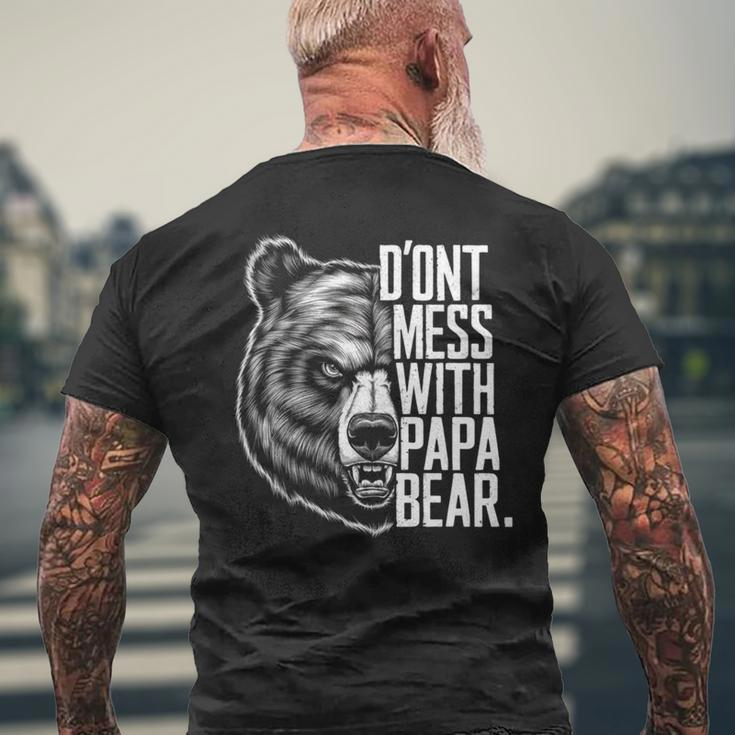 Father's Day Don't Mess With Papa Bear Men's T-shirt Back Print Gifts for Old Men