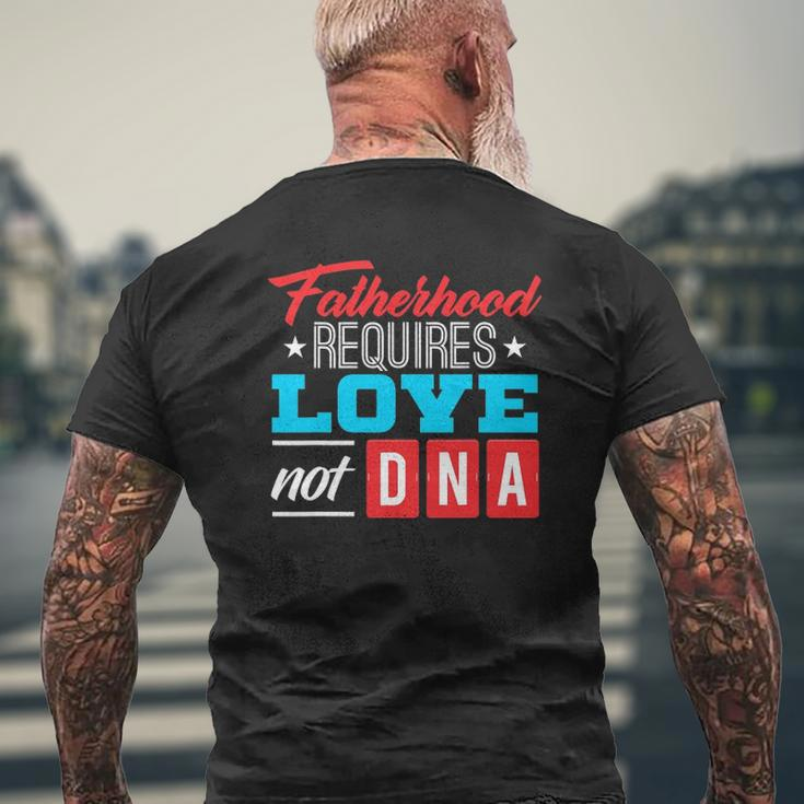 Father's Day For Stepdad Stepfather Love Not Dna Mens Back Print T-shirt Gifts for Old Men