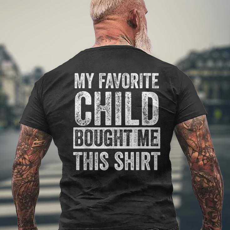 My Favorite Child Bought Me This Retro Dad Men's T-shirt Back Print Gifts for Old Men