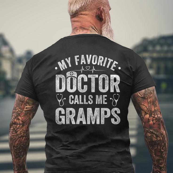 My Favorite Doctor Calls Me Gramps Father's Day Men's T-shirt Back Print Gifts for Old Men