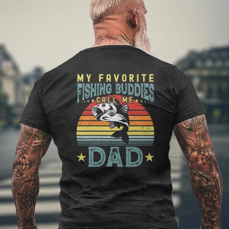 My Favorite Fishing Buddies Call Me Dad Father's Day Mens Mens Back Print T-shirt Gifts for Old Men