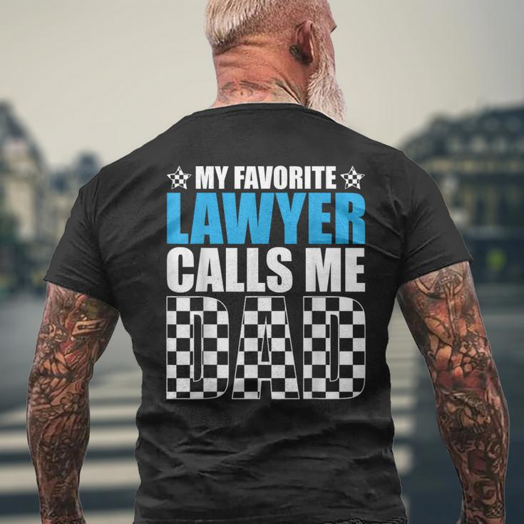 My Favorite Lawyer Calls Me Dad Cute Father For Father's Day Men's T-shirt Back Print Gifts for Old Men