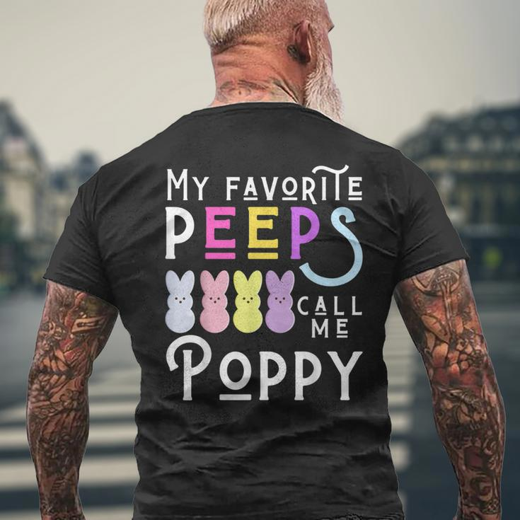 My Favorite Peeps Call Me Poppy Man Dad Pop Men Easter Boy Men's T-shirt Back Print Gifts for Old Men