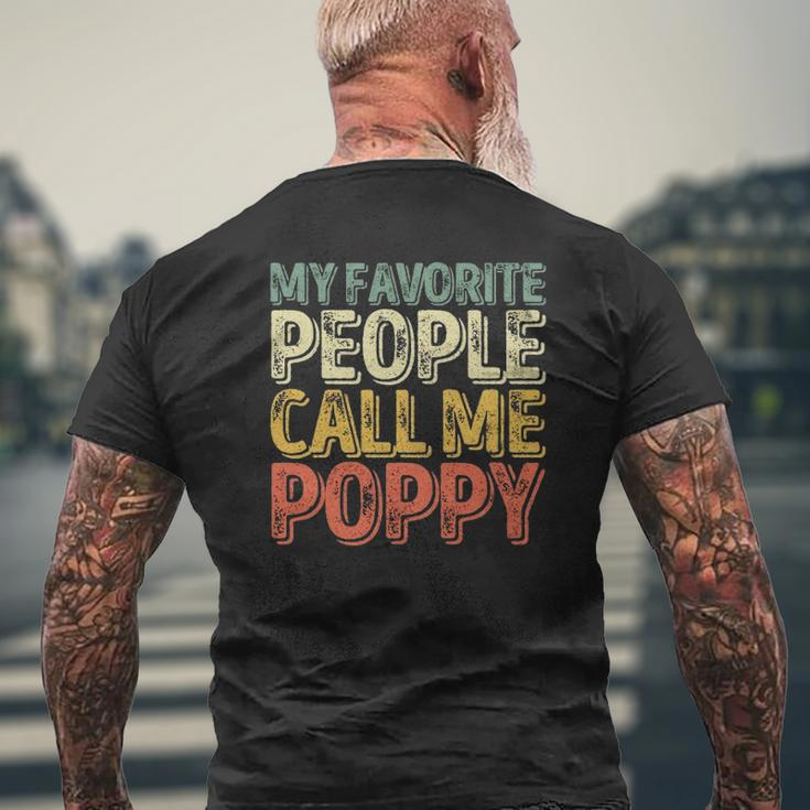 My Favorite People Call Me Poppy Christmas Mens Back Print T-shirt Gifts for Old Men