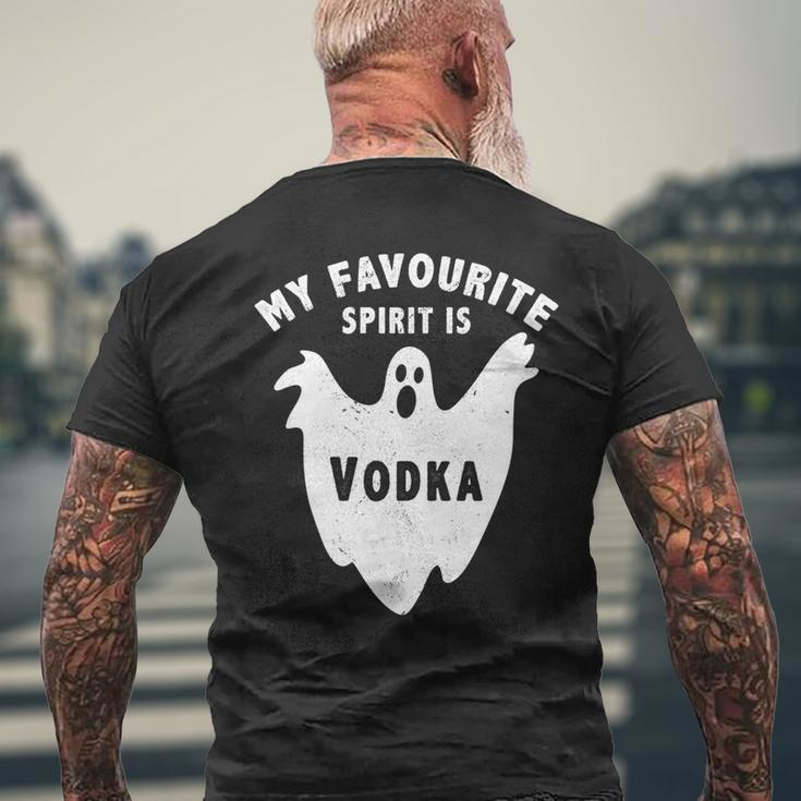 My Favorite Spirit Is Vodka Halloween Vodka Drinker V3 Mens Back Print T-shirt Gifts for Old Men