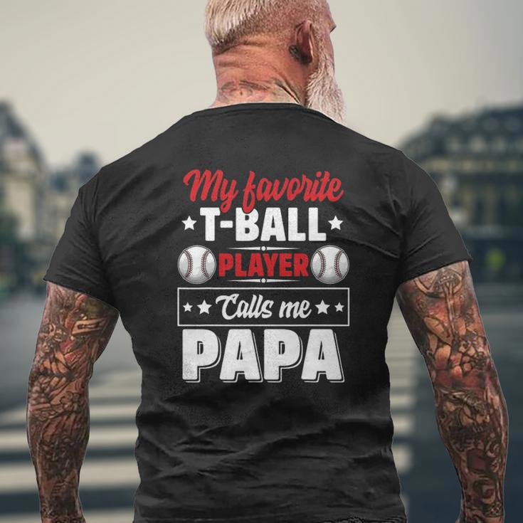 My Favoriteball Player Calls Me Papa Cute Mens Back Print T-shirt Gifts for Old Men