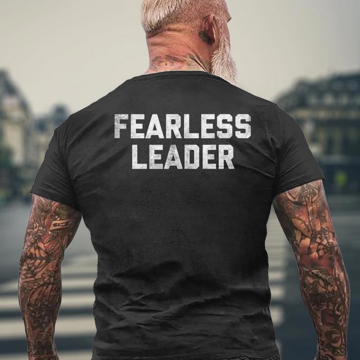 Fearless Leader Workout Motivation Gym Fitness Men's T-shirt Back Print Gifts for Old Men