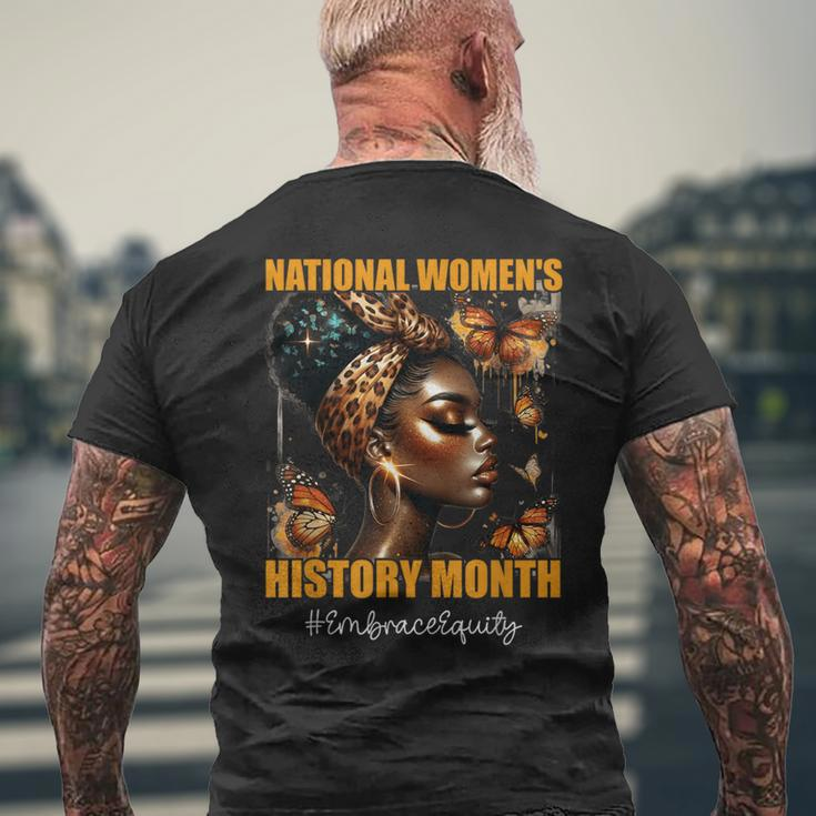 Feminist National Women's History Month 2024 Embrace Equity Men's T-shirt Back Print Gifts for Old Men