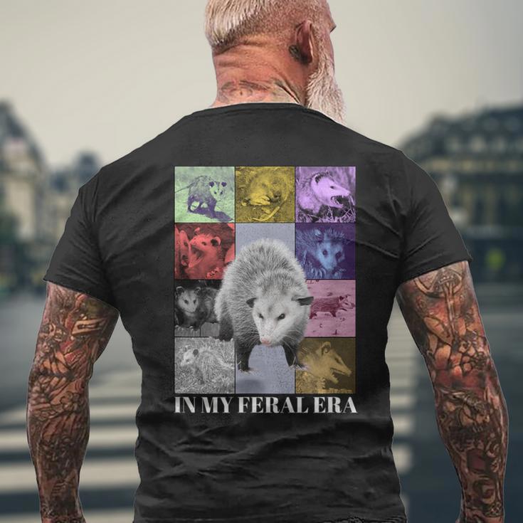 In My Feral Era Awesome Possum Opossum Cringy Meme Men's T-shirt Back Print Gifts for Old Men