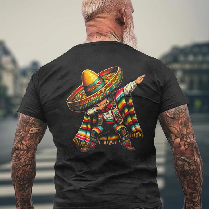Festive Cinco De Mayo Dabbing Mexican Boy Dance Men's T-shirt Back Print Gifts for Old Men