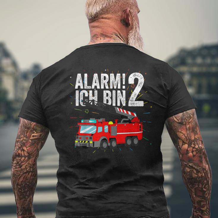 Feuerwehr Geburtstag Alarm Ich Bin 2 Kurzärmliges Herren-T-Kurzärmliges Herren-T-Shirt für Kinder Geschenke für alte Männer