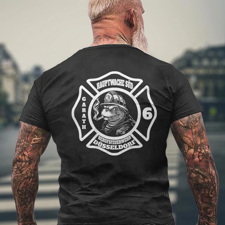 Feuerwehr Schildkröte Feuerwache 6 Nur Rücken T-Shirt mit Rückendruck Geschenke für alte Männer