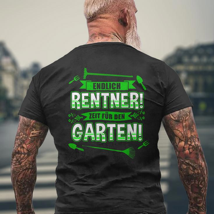 Finally Pensioner Garden Joke Pension Pension Hobby T-Shirt mit Rückendruck Geschenke für alte Männer