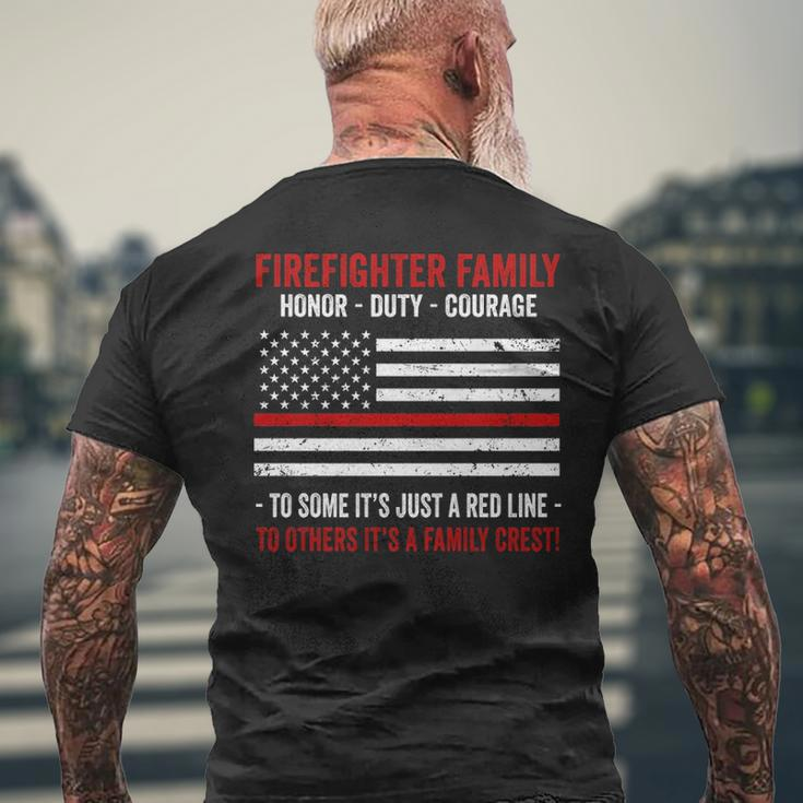 Firefighter Family Men's T-shirt Back Print Gifts for Old Men