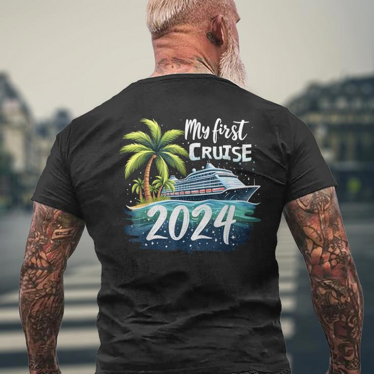 My First Cruise 2024 First Time Cruise Vacation 2024 Men's T-shirt Back Print Gifts for Old Men