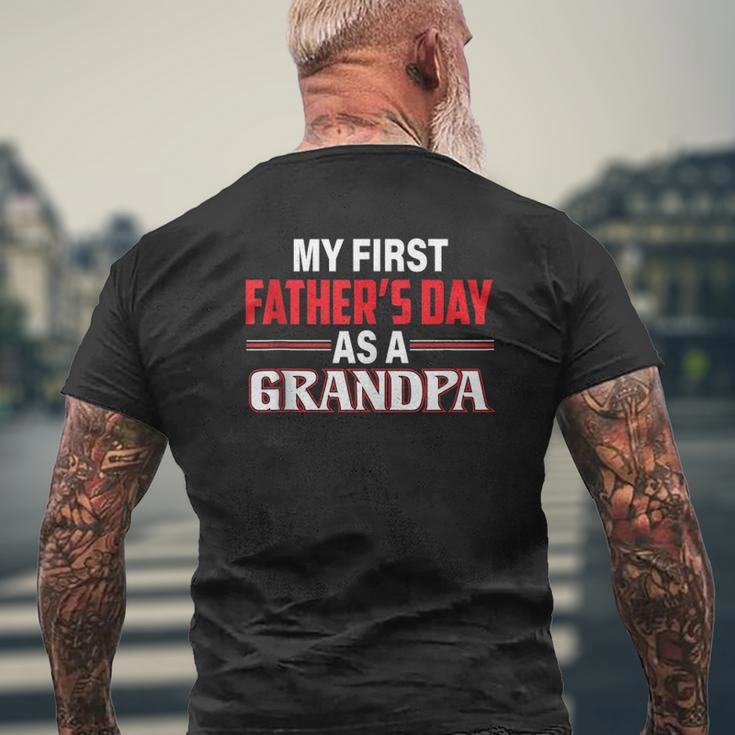My First Father's Day As A Grandpa Mens Back Print T-shirt Gifts for Old Men
