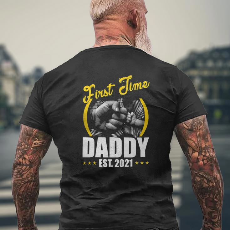 First Time Daddy New Dad Est 2022 Fathers Day V2 Mens Back Print T-shirt Gifts for Old Men