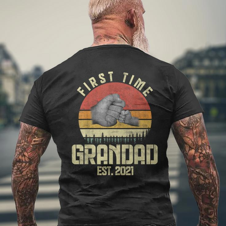 First Time Grandad New Grandad Est 2021 Father's Day Men's T-shirt Back Print Gifts for Old Men