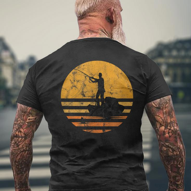 Fischer Vintage Fishing Rod Lake T-Shirt mit Rückendruck Geschenke für alte Männer