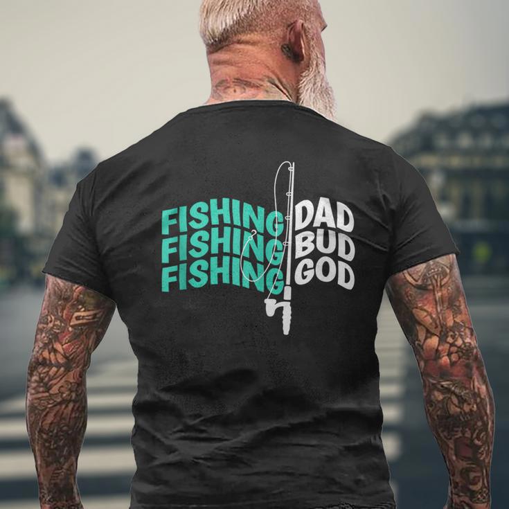 Fishing Dad Bud God Fathers Camping Fishing Men's T-shirt Back Print Gifts for Old Men