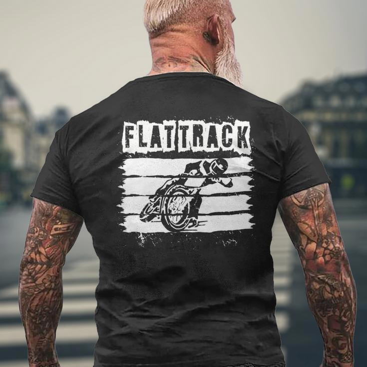Flat Track Motorcycle Dirt Track Speedway Men's T-shirt Back Print Gifts for Old Men