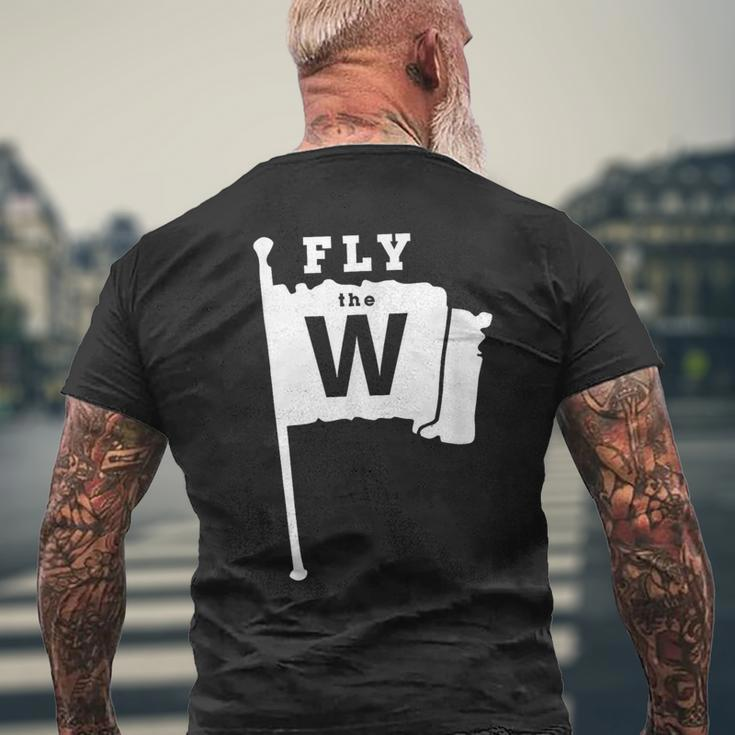 Fly The W Chicago Baseball Winning Flag Men's T-shirt Back Print Gifts for Old Men
