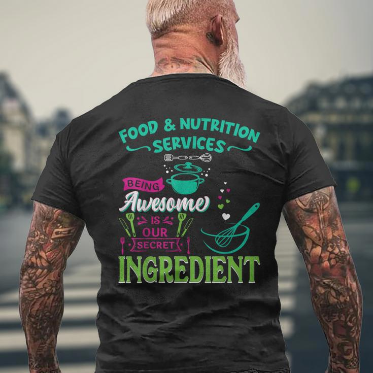 Food & Nutrition Services Being Awesome Lunch Lady Men's T-shirt Back Print Gifts for Old Men