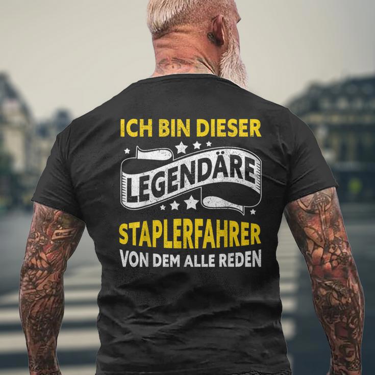 Forklift Driver Legend Forklift Lagerist S T-Shirt mit Rückendruck Geschenke für alte Männer