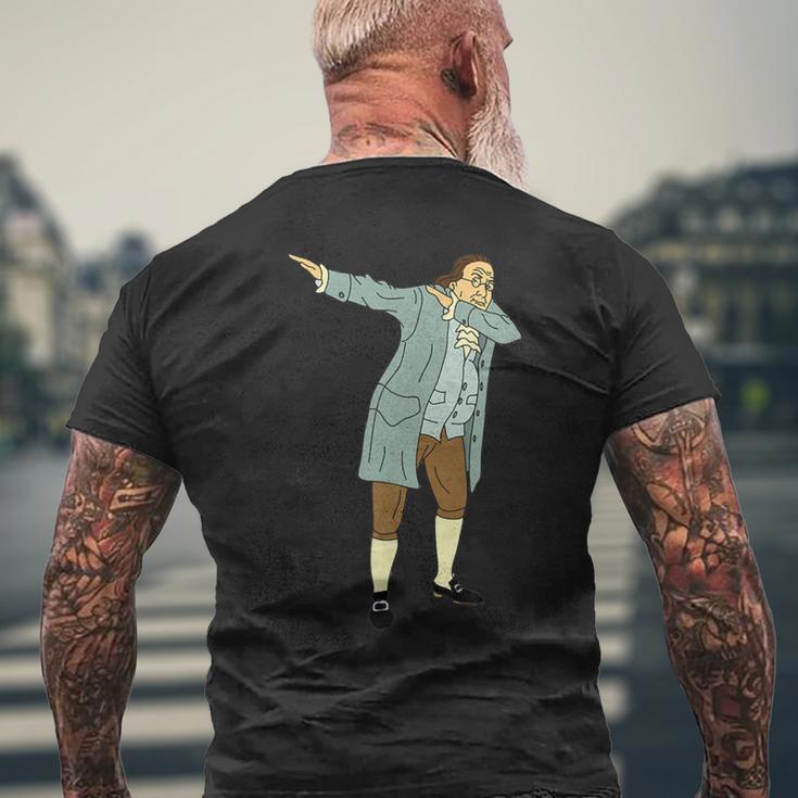 Founding Father 100 Dollar Bill Dabbing Benjamin Franklin Men's T-shirt Back Print Gifts for Old Men