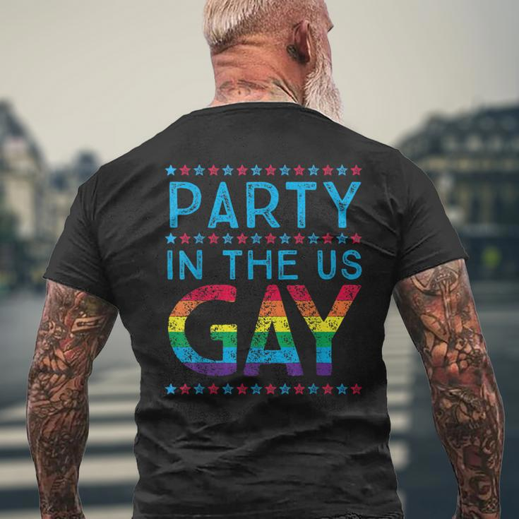 Fourth Of July Party In The Us Gay Men's T-shirt Back Print Gifts for Old Men