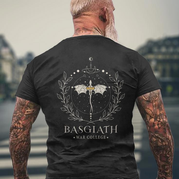 Fourth Wing Basgiath Fantasy Book Romantasy Dragons Yarros Men's T-shirt Back Print Gifts for Old Men