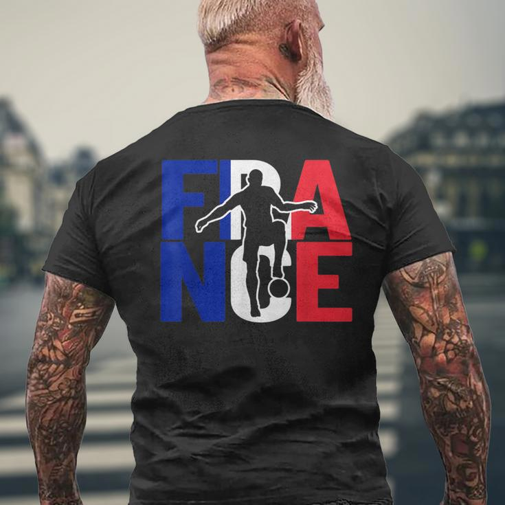 France Football Fans Jersey Les Bleus Fans French Football T-Shirt mit Rückendruck Geschenke für alte Männer