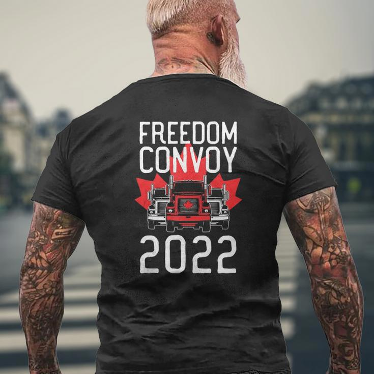 Freedom Convoy 2022 For Canadian Truckers Mandate Support Mens Back Print T-shirt Gifts for Old Men