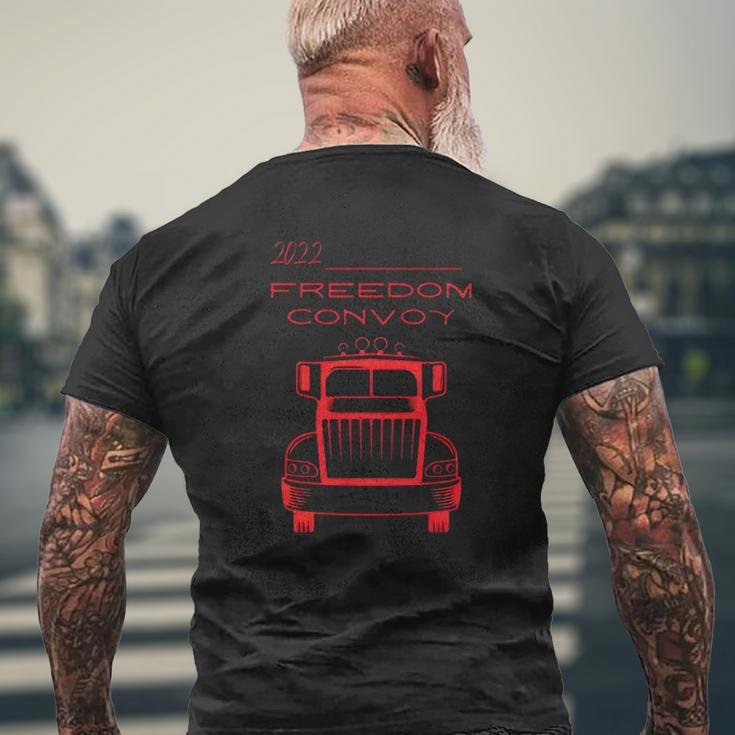 Freedom Convoy 2022 Trucker Mens Back Print T-shirt Gifts for Old Men