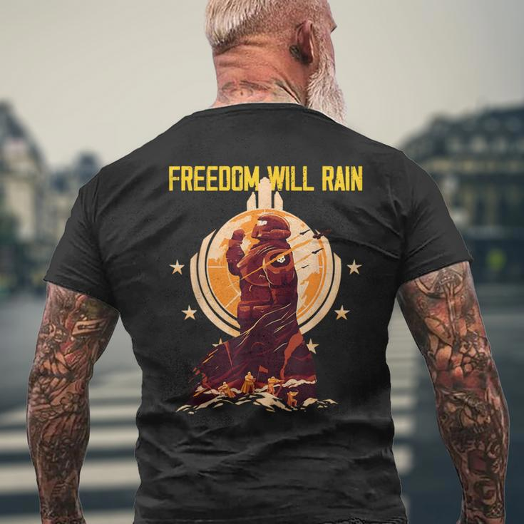 Freedom Will Rain Hell Of Diver Helldiving Lovers Outfit Men's T-shirt Back Print Gifts for Old Men