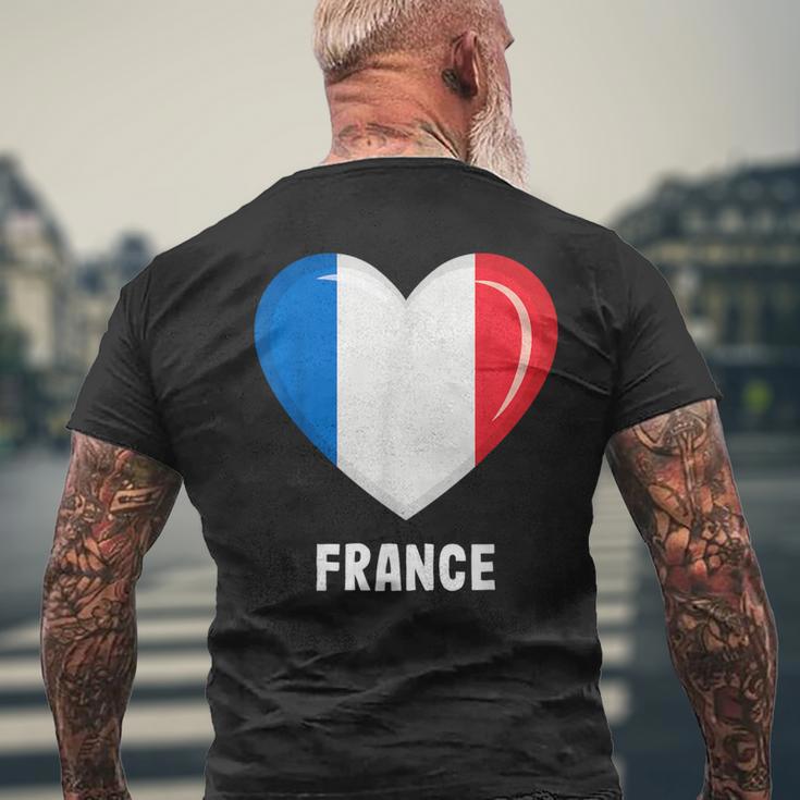 French France Flag T-Shirt mit Rückendruck Geschenke für alte Männer