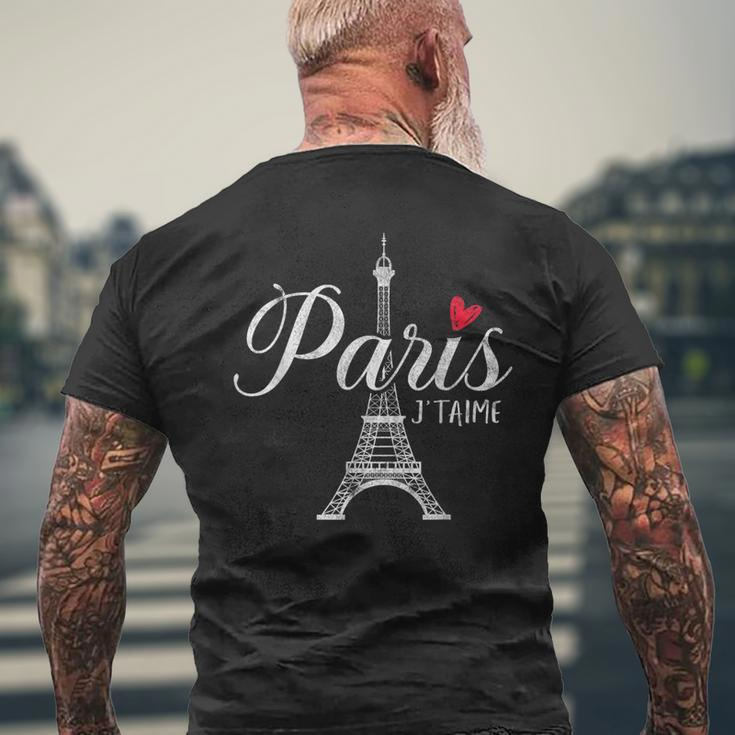French France Paris Bonjour Marseille Monaco Eiffel Men's T-shirt Back Print Gifts for Old Men