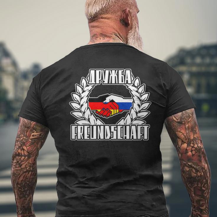 Freundschaft Deutschland Und Russland T-Shirt mit Rückendruck Geschenke für alte Männer