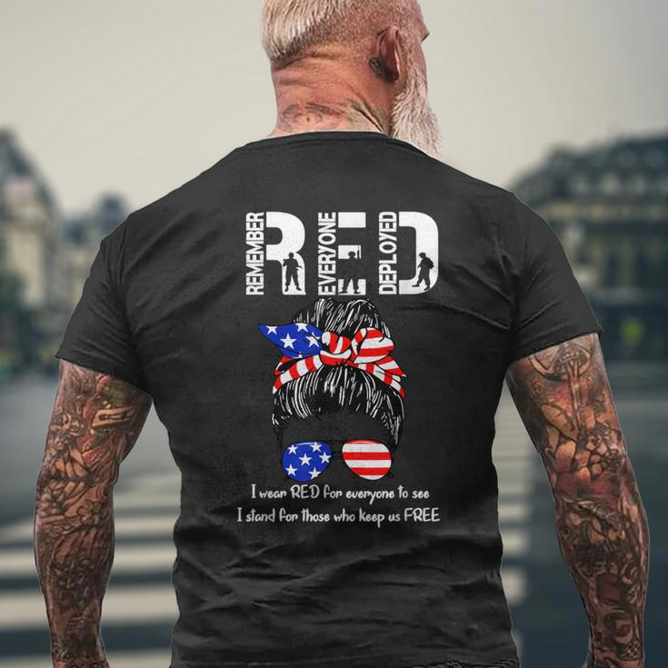 On Friday We Wear Red Military Support Troops Men's T-shirt Back Print Gifts for Old Men