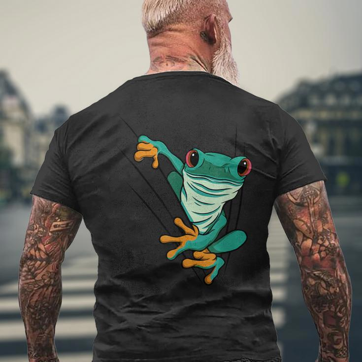 Frog Animal Motif Animal Print Frog Men's T-shirt Back Print Gifts for Old Men
