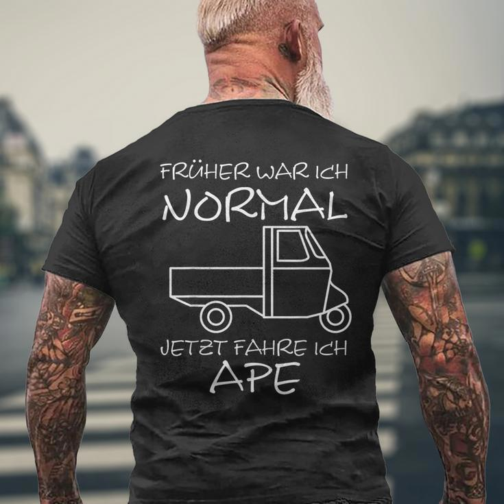 Früher Normal Jetzt Fahre Ich Ape 50 I Ape Tm Tricycle Ape T-Shirt mit Rückendruck Geschenke für alte Männer