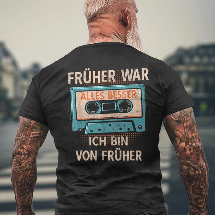 Früher War Alles Besser Ich Binon Früher Cassette Musician T-Shirt mit Rückendruck Geschenke für alte Männer